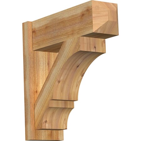 Ekena Millwork Balboa Rough Sawn Craftsman Outlooker, Western Red Cedar, 8"W x 24"D x 24"H OUT08X24X24BOA04RWR